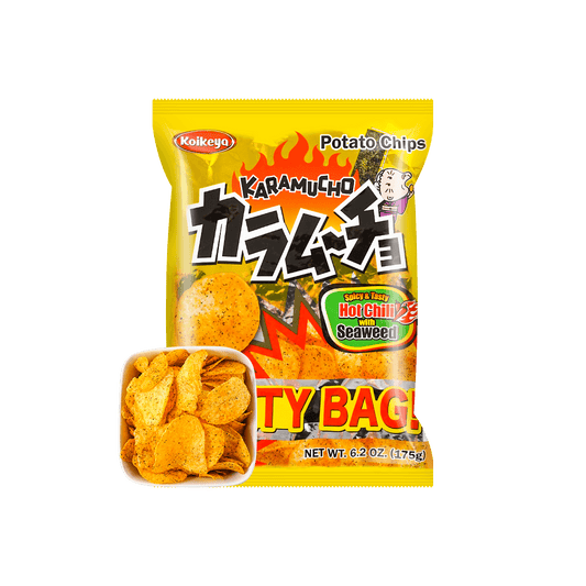 Koikeya Potato Chips Hot Chili Seaweed Flavor,6.2 oz