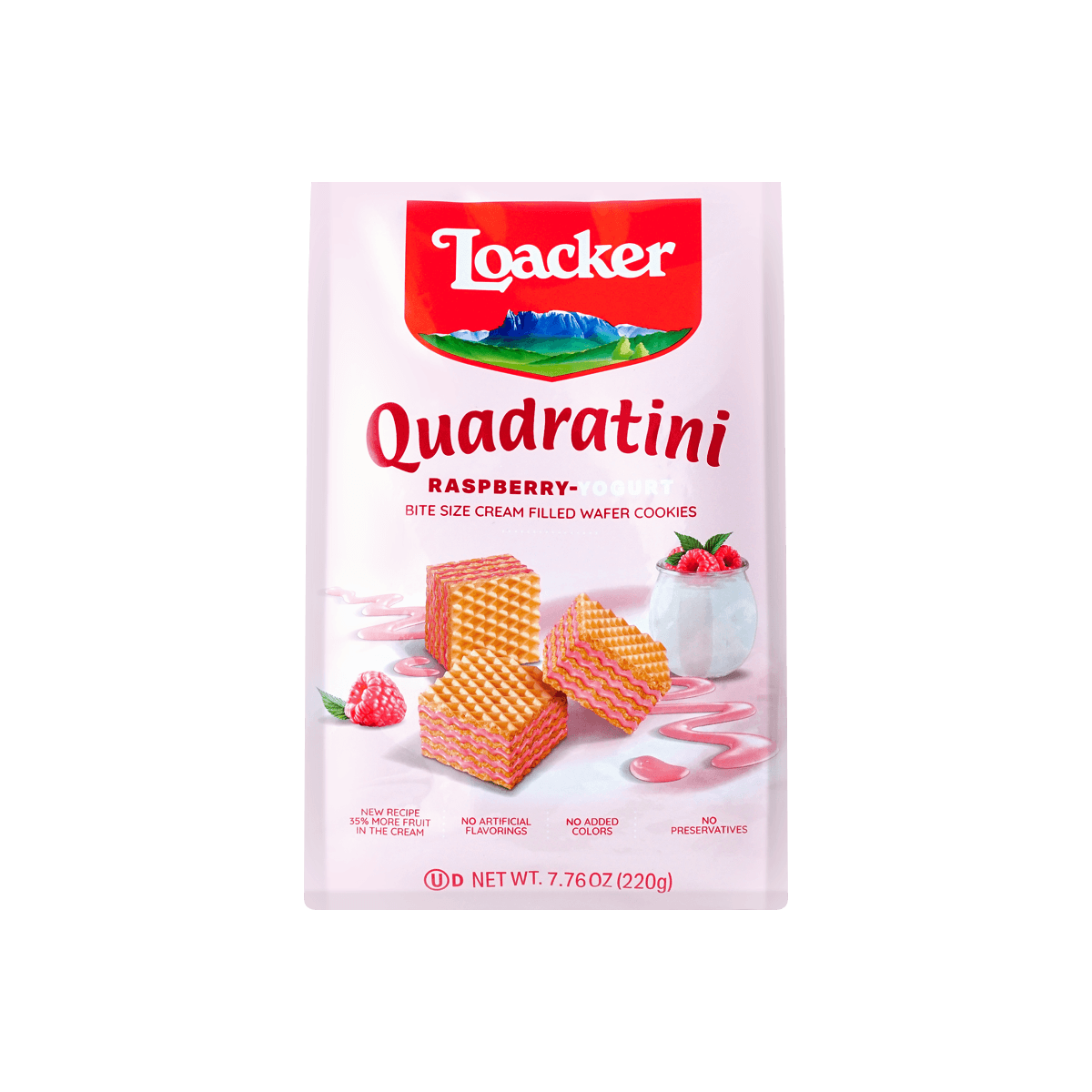 Raspberry Yogurt Quadratini Bite-Sized Wafer Cookies, 7.76oz
