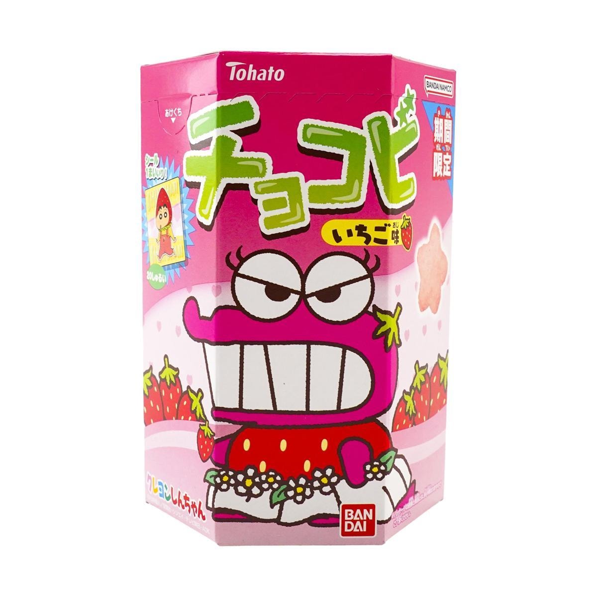 Chocobi Strawberry - Crayon Shin Chan Puffed Corn Snack, 0.63oz