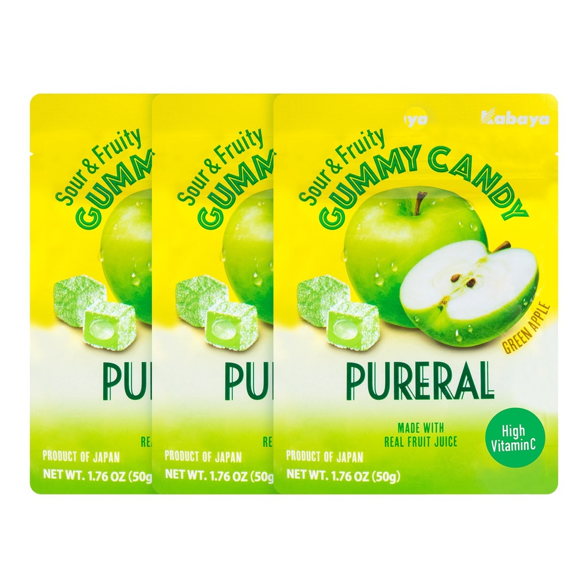 Pureral  Jelly Gummy Candy Fuji Apple 58g