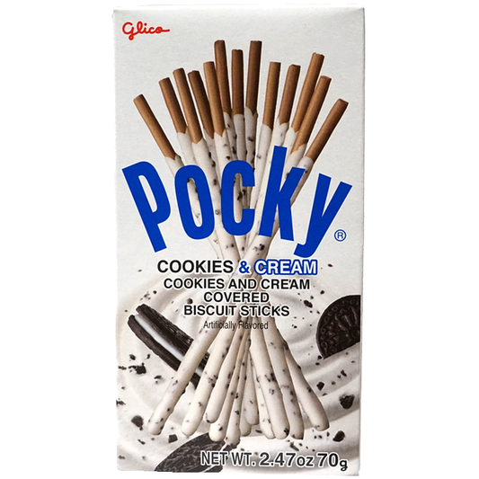 GLICO Pocky Cookies Cream Covered Biscuit Sticks 70g (Japan)