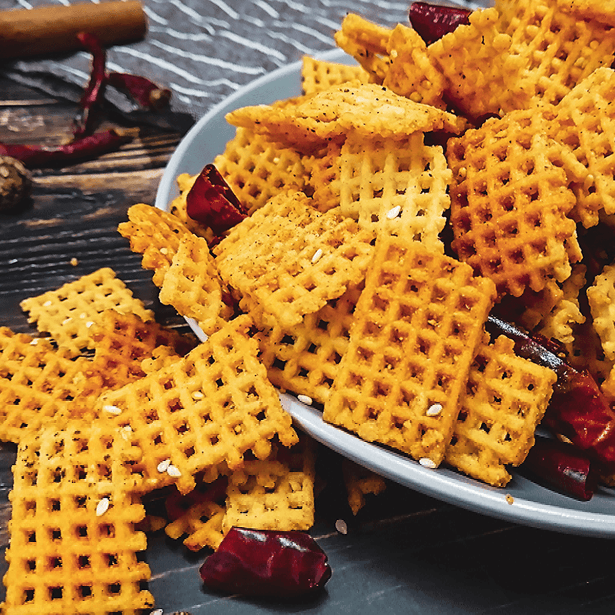 Millet Rice Crackers ,Crispy & Flavorful, 4.58oz*5 - Value Pack