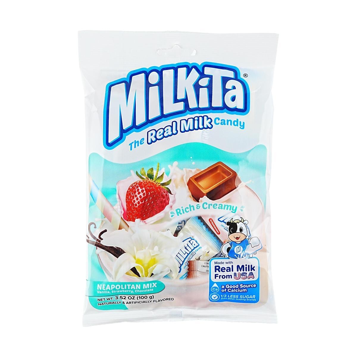 Milky Creamy Candy Assorted Tropical Fruit Flavor 120g