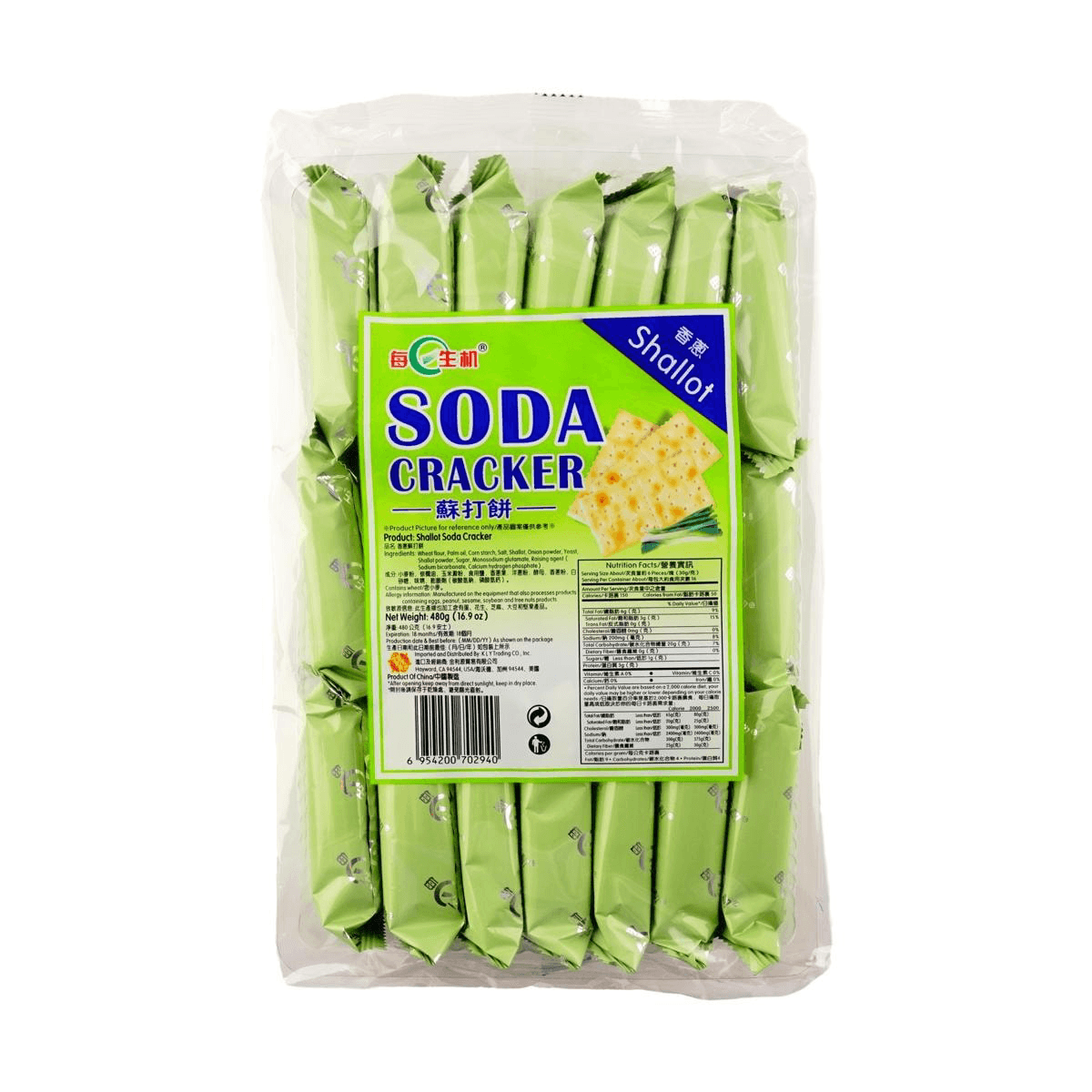Garlic Soda Crackers,16.9 oz