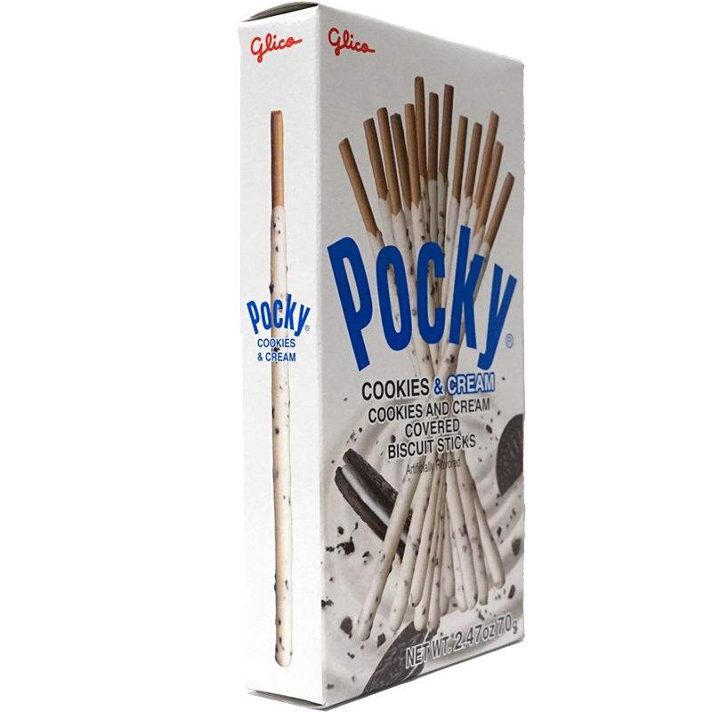 GLICO Pocky Cookies Cream Covered Biscuit Sticks 70g (Japan)