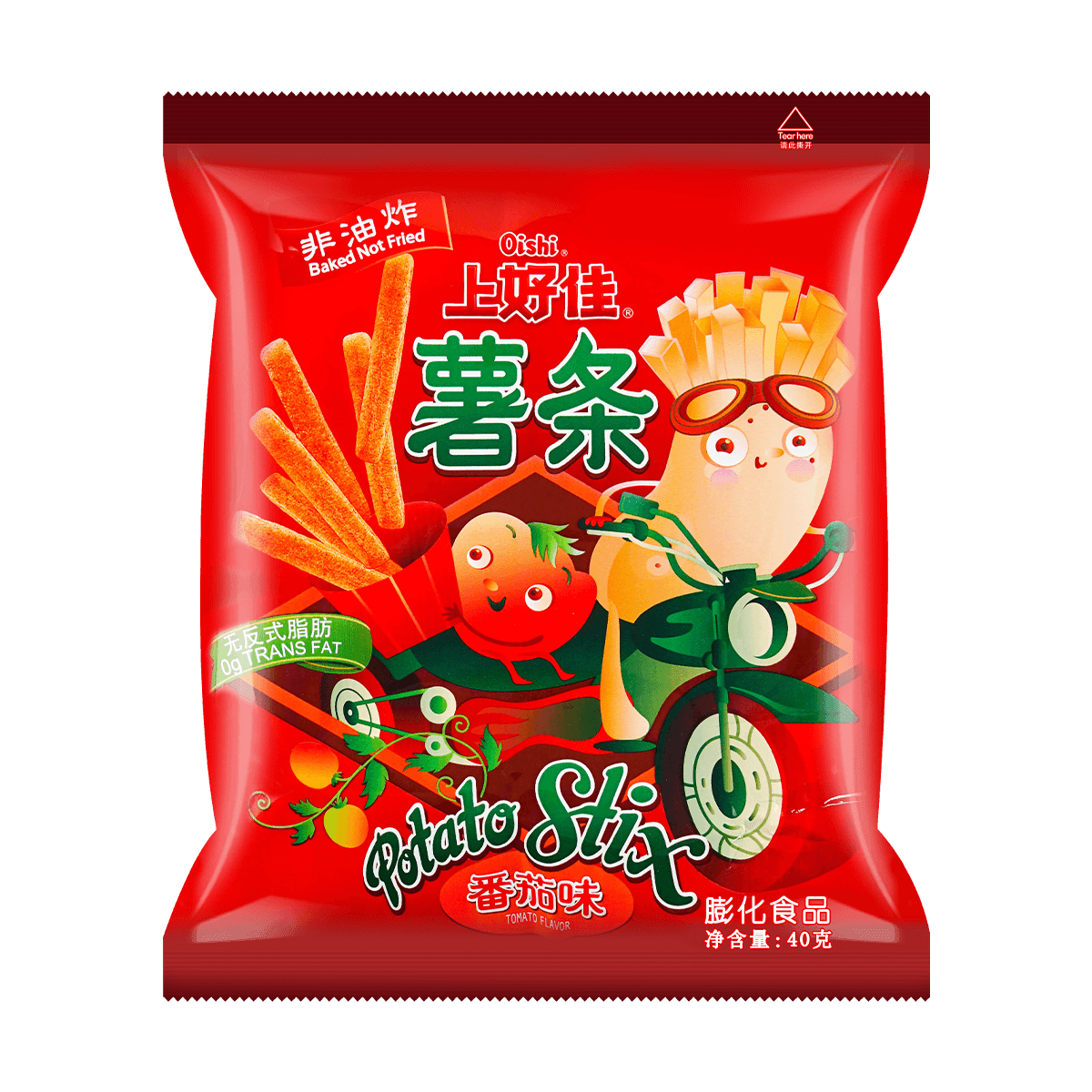 Tomato Sticks Ketchup Flavor 80g 0g Trans Fat