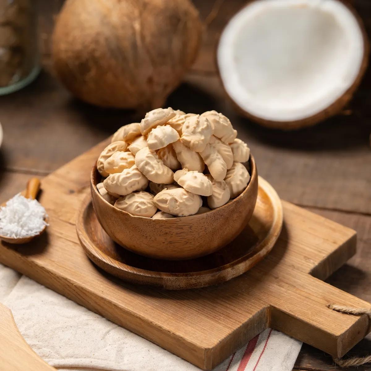 Nyonya Coconut Milk Cassava Cookies Charcoal,4.93 oz