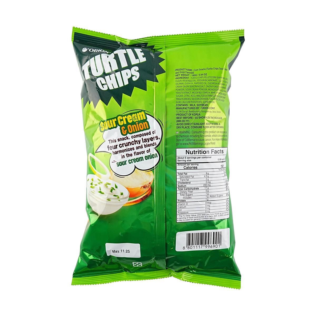 Turtle Potato Chips, Sour Cream & Onion Flavor, 5.64 oz