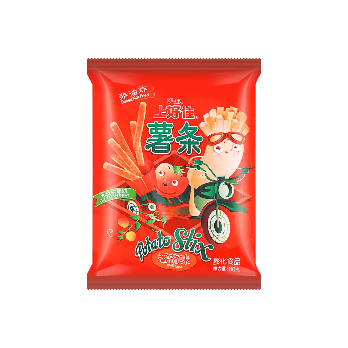 Tomato Sticks Ketchup Flavor 80g 0g Trans Fat