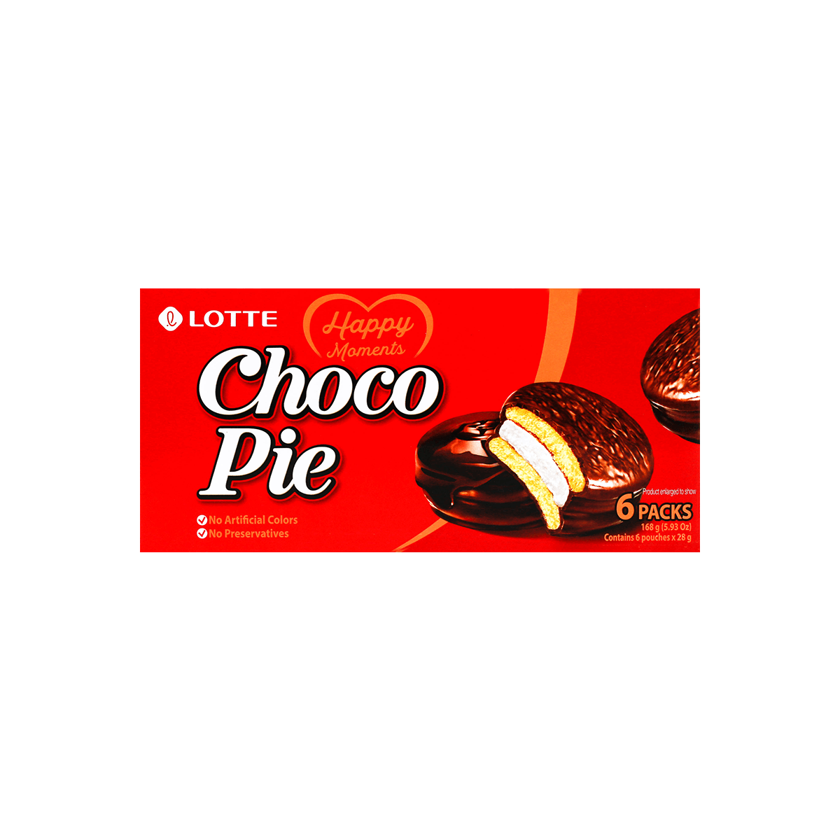 Choco Pie - Cream-Filled, Chocolate-Covered Cake Sandwiches, 6 Pieces, 5.92oz