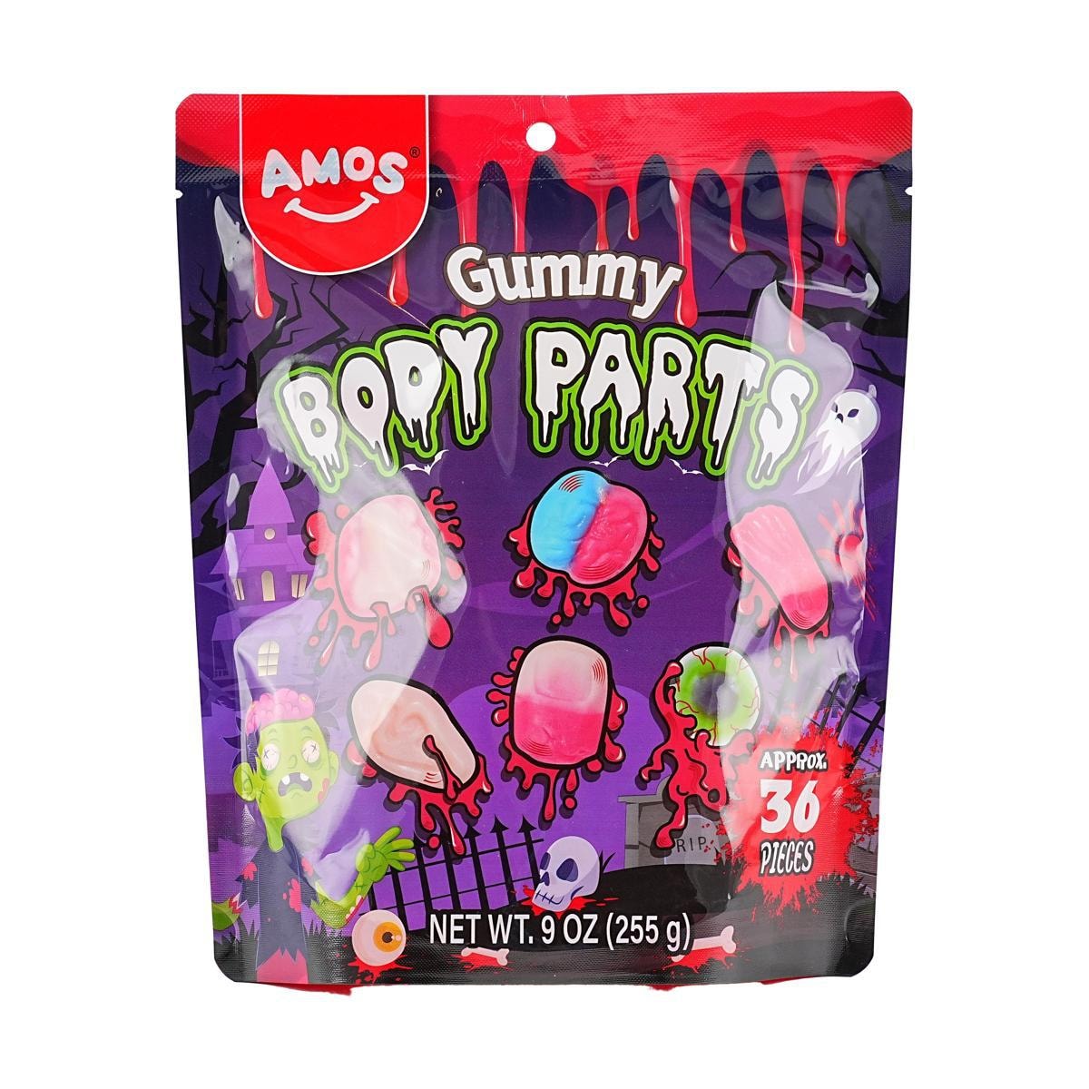 4D Gummy Body Parts , Spooky Candy Snacks, Perfect for Trick-or-Treat&Party Favors,9oz