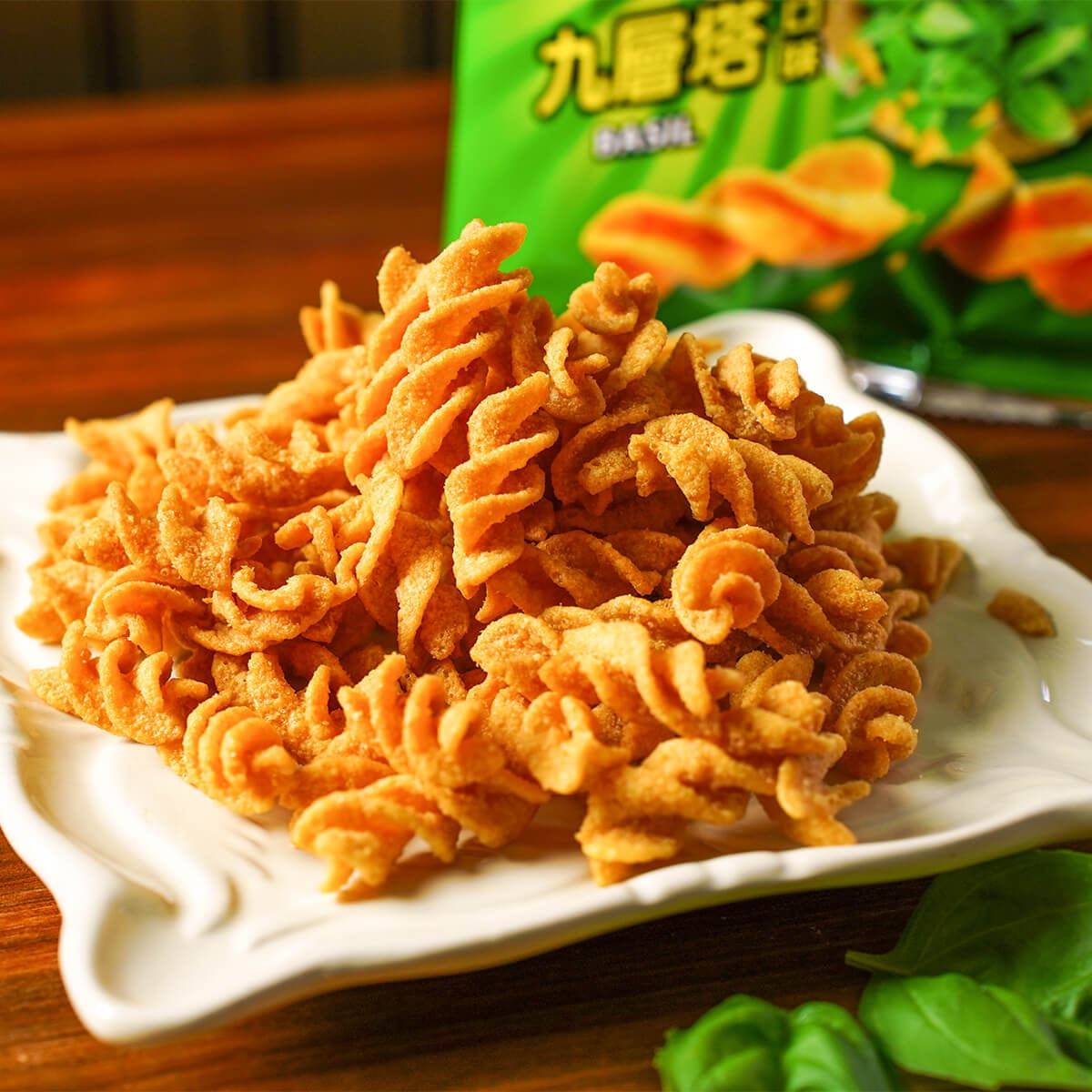 Crispy Pea Crackers - Basil Flavor, 1.7oz