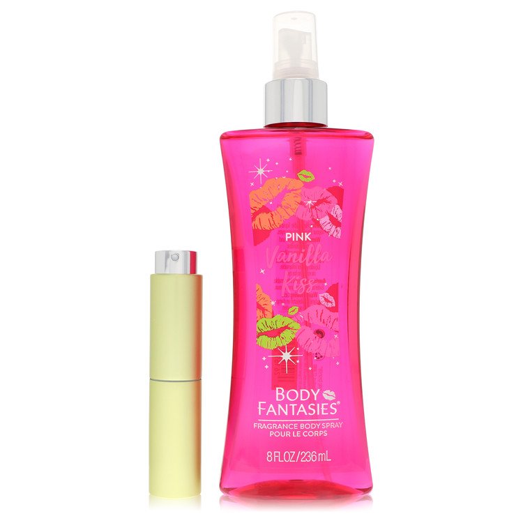 Body Fantasies Signature Pink Vanilla Kiss Fantasy Travel Spray By Parfums De Coeur