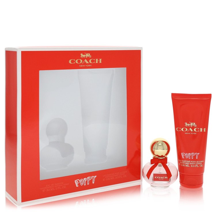 Coach Poppy Gift Set - 1 oz Eau De Parfum Spray + 3.3 oz Body Lotion By Coach