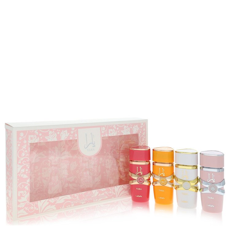 Lattafa Yara Gift Set - Mini My Yara EDP Collection Set contains Yara, Yara Moi, Yara Tous, Yara Candy all sized 0.08 oz EDP By Lattafa