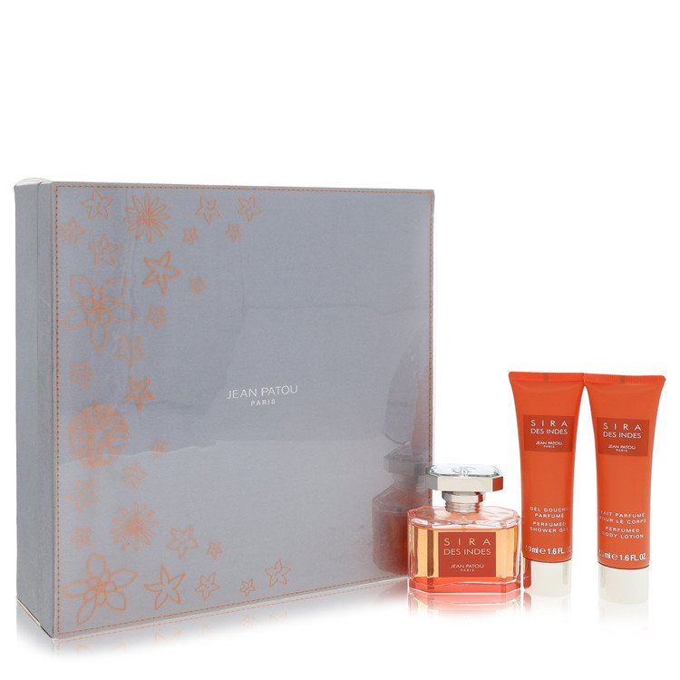 Sira Des Indes Gift Set - 1.6 oz Eau De Parfum Spray + 1.6 oz Body Lotion + 1.6 oz Shower Gel By Jean Patou