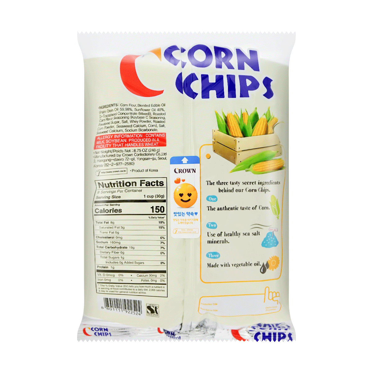 CROWN Corn Chips Family Pack  248g