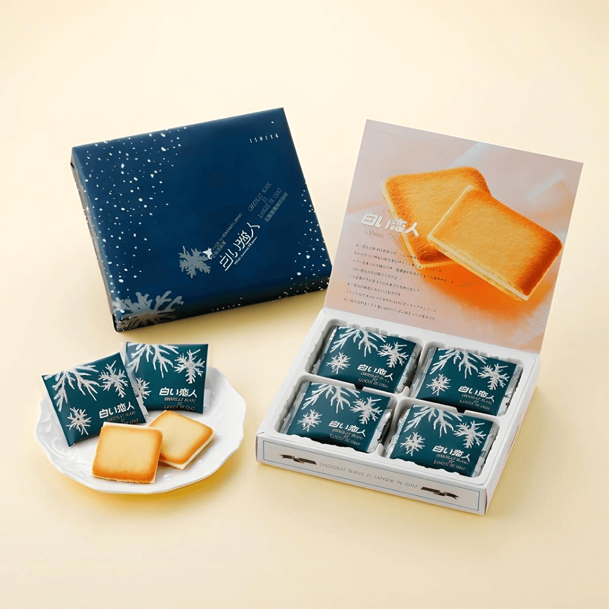 Shiroi Koibito White Chocolate Langue de Chat Sandwich Cookie Gift Box - 12 Pieces