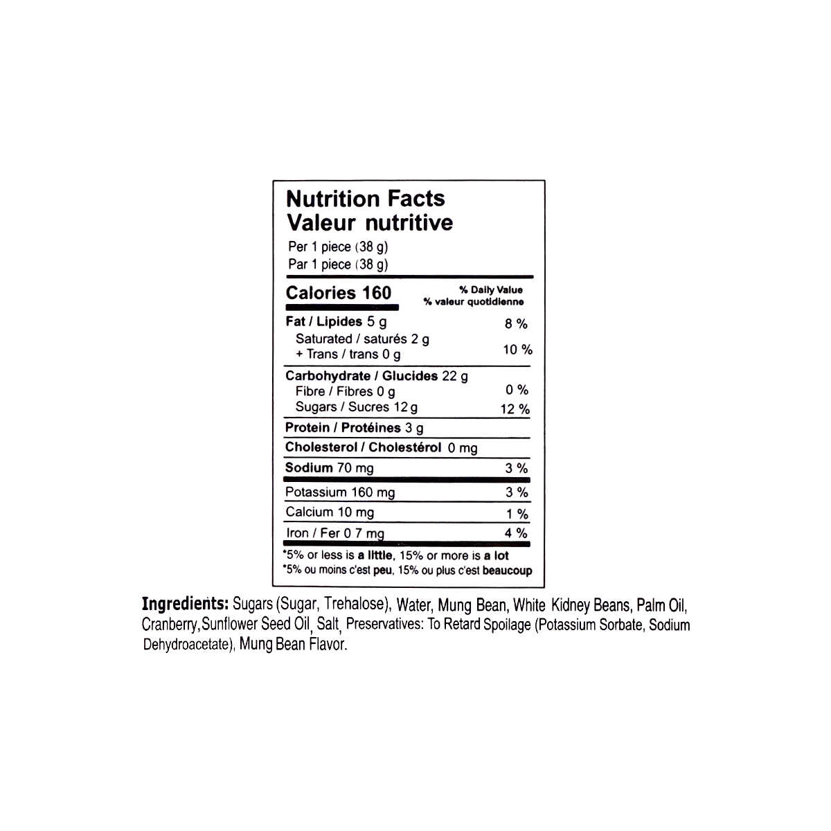 Mung Bean Cake Cranberry Flavor 190g