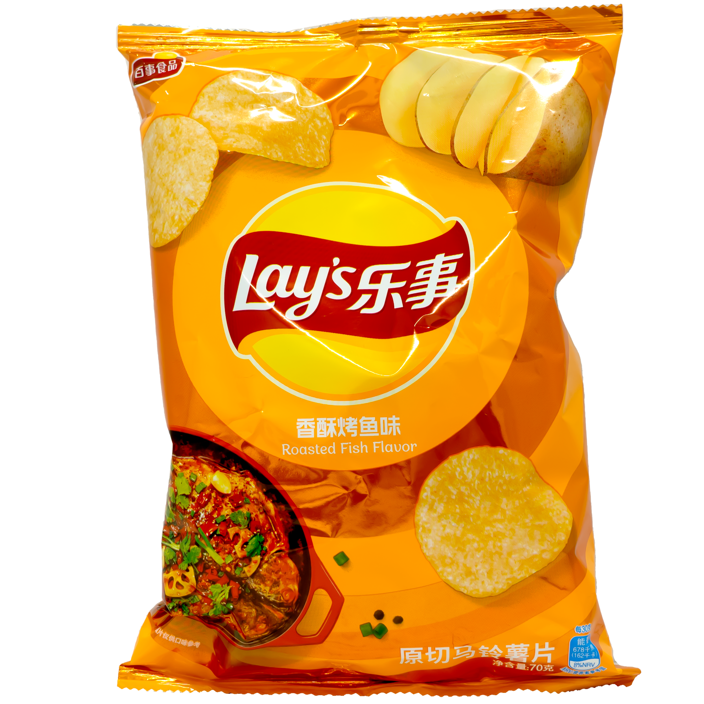 LAY'S Potato Chips Crispy Grilled Fish Flavor 70g (China)