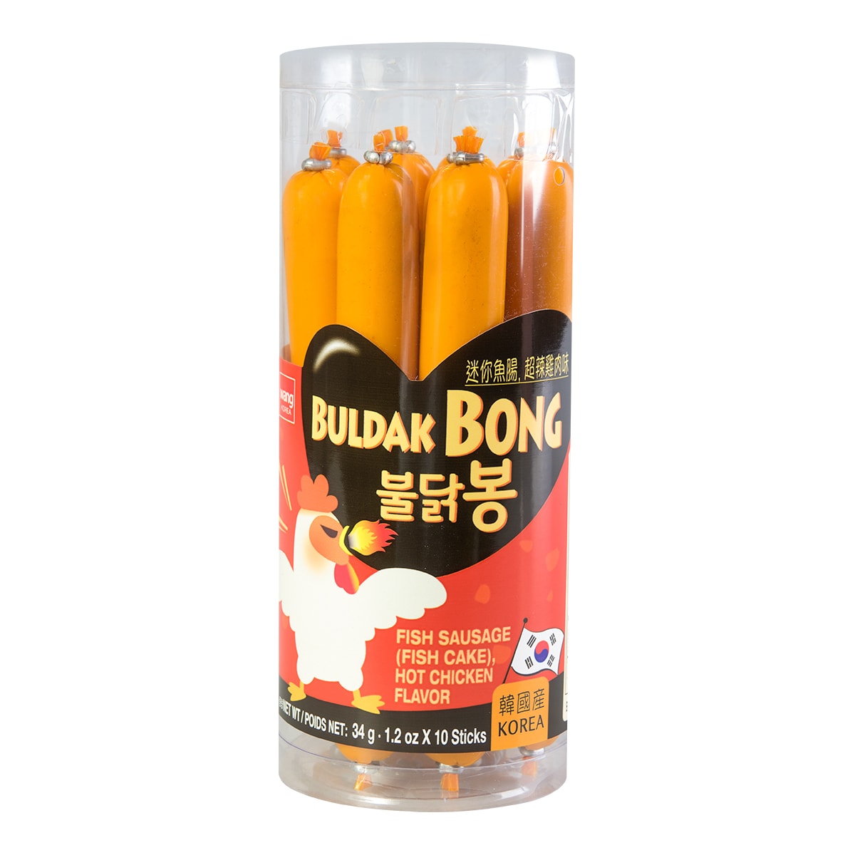 WANG Fish Cake Hot Chicken Flavor 10 Sticks 340g