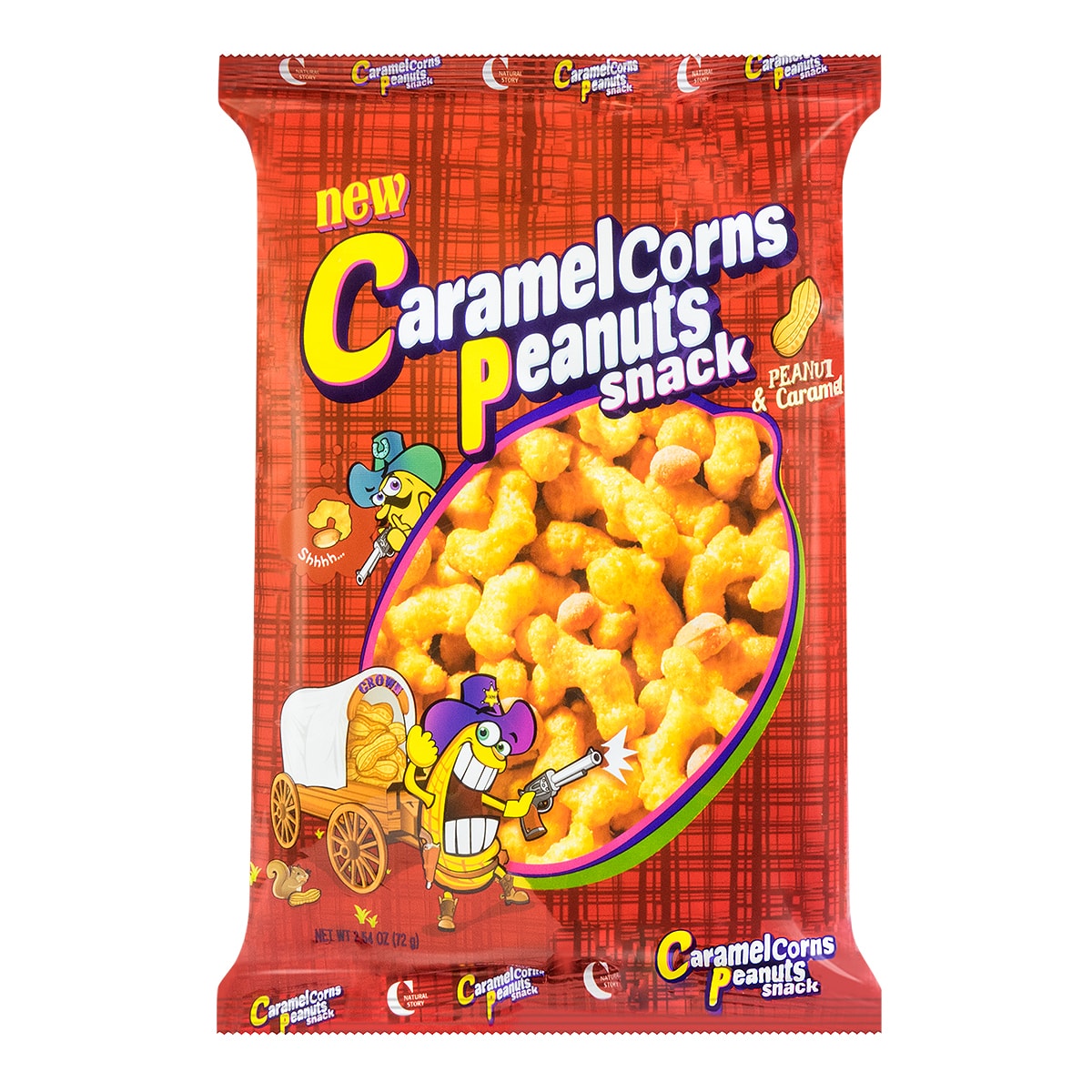 Caramel Corn & Peanuts Snack - Lightly Sweet & Crispy, 2.53oz