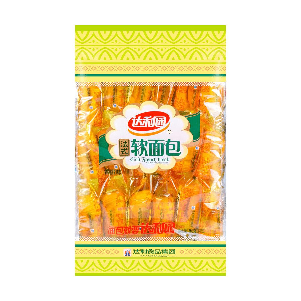 DALI Soft French Bread Orange 18 Pieces  360g