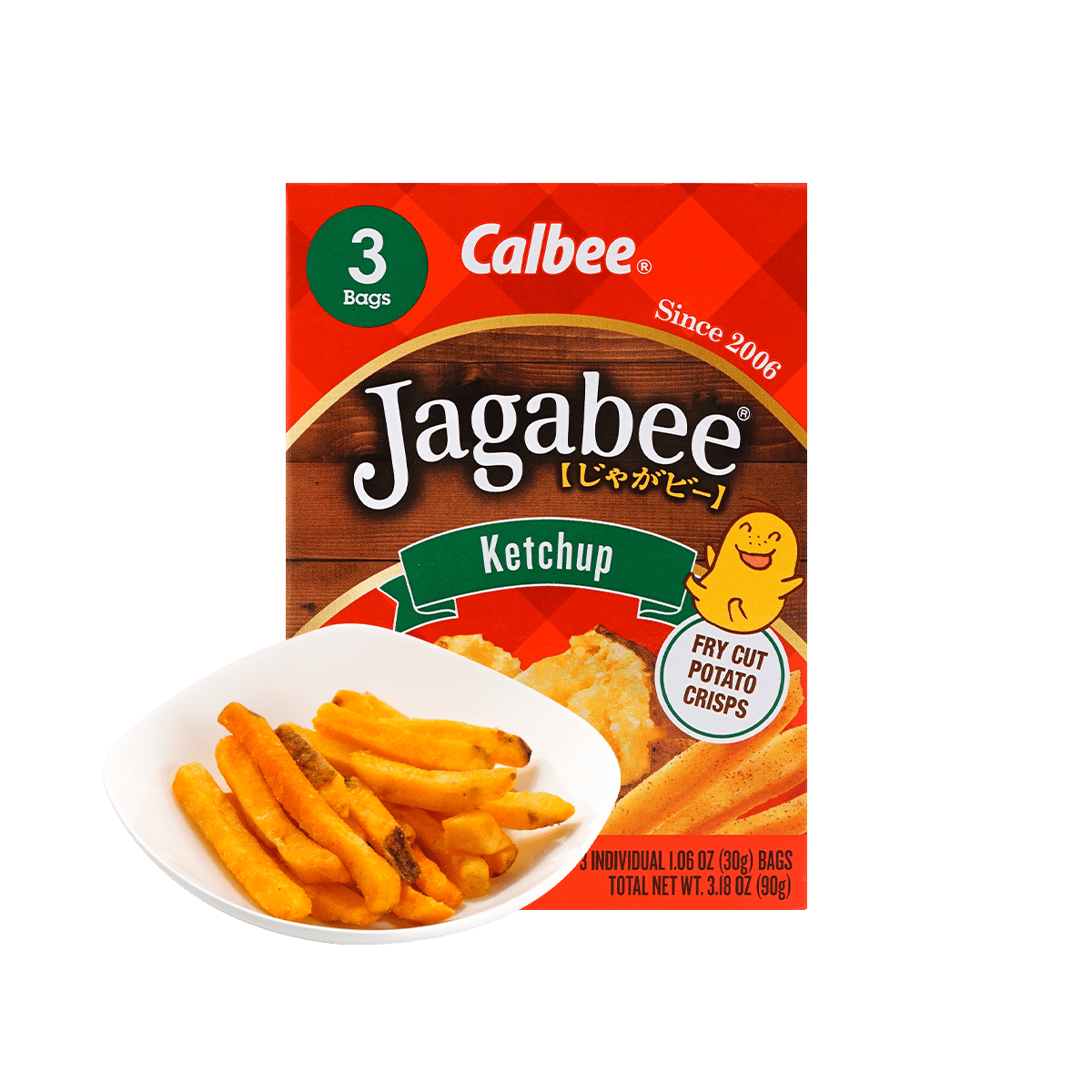 Jagabee Potato Sticks Ketchup Flavor 3 Packs 90g