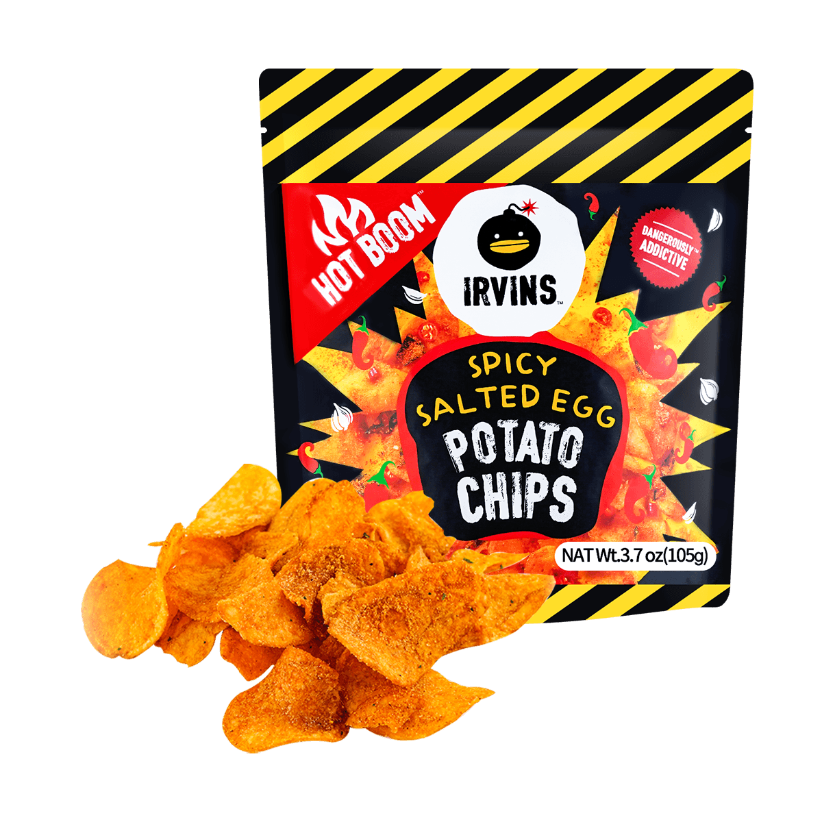 Spicy Salted Egg Potato Chips, 3.7oz