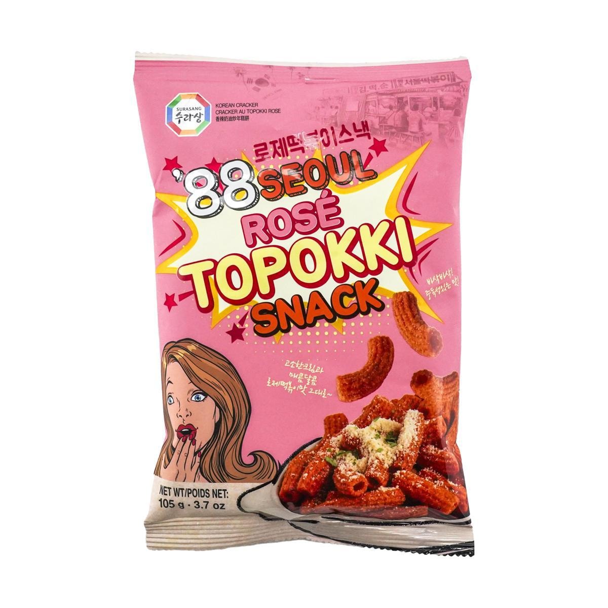 88 Seoul Rose Tteokbokki Snack 3.7 oz