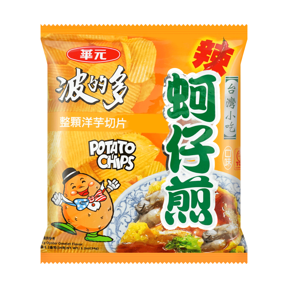 Potato Chips Oyster Omelet Flavor 34g