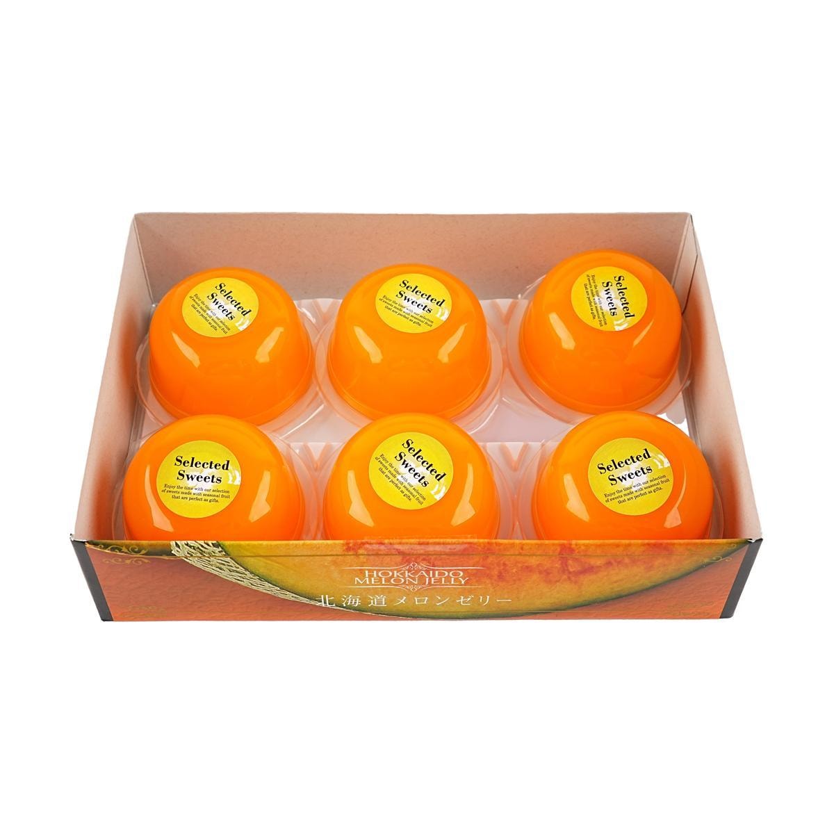 Hokkaido Melon Jelly,Low Calories 0 Fat,3.84 oz*6 Pieces