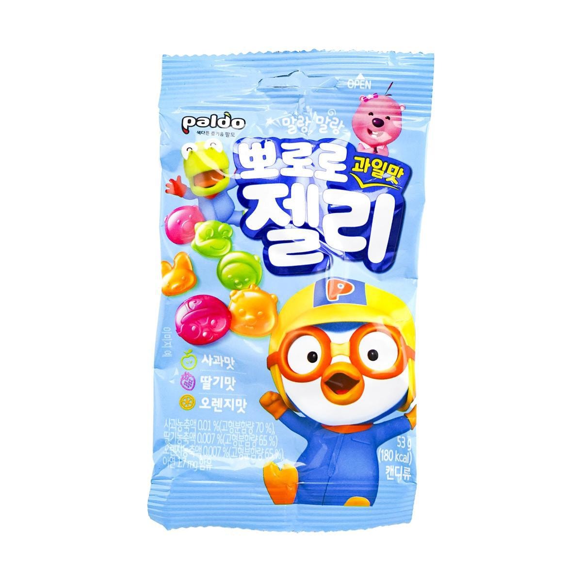 Fruit Flavored Soft Jelly Gummy Candy,Apple Strawberry Orange Flavor,1.86 oz