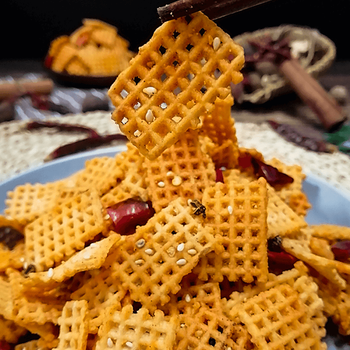 Millet Rice Crackers ,Crispy & Flavorful, 4.58oz*5 - Value Pack