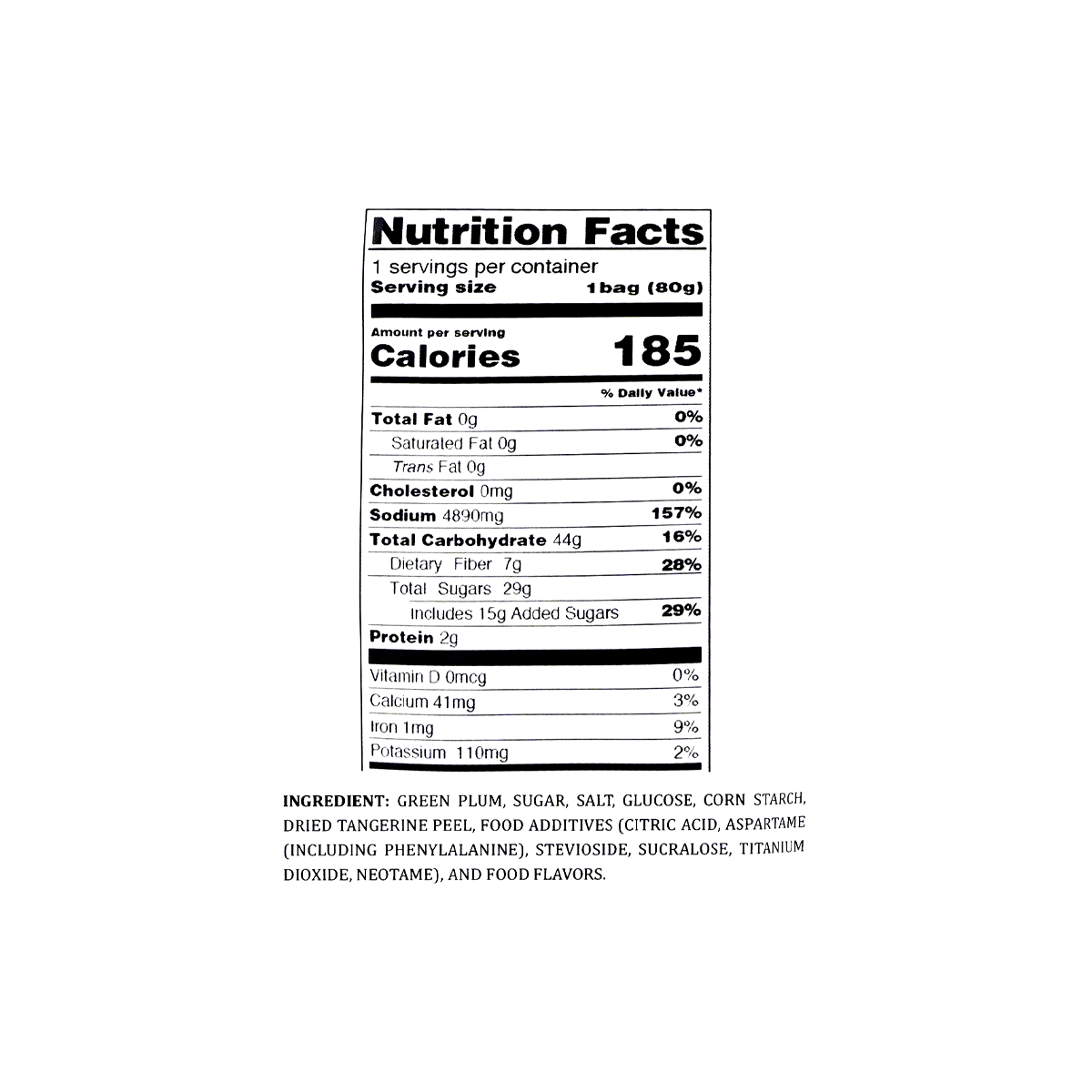 Seedless Preserved Prune 80g