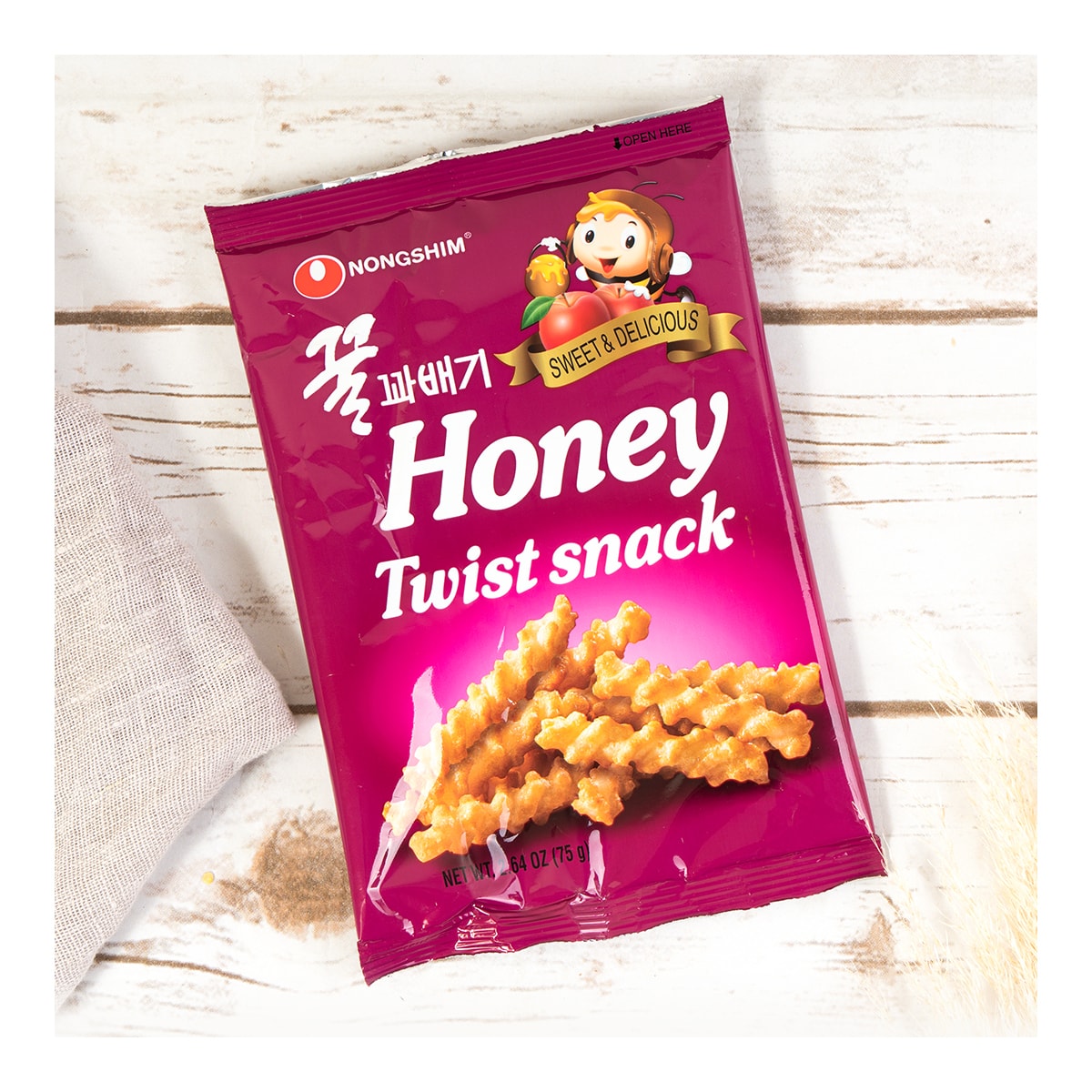 Korean Honey Flavored Twist Snacks, 2.64 oz