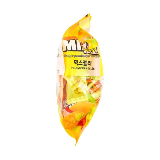 Mixed Flavor Jelly Gummy Candy Green Grape + Mango + Strawberry 11.29 oz