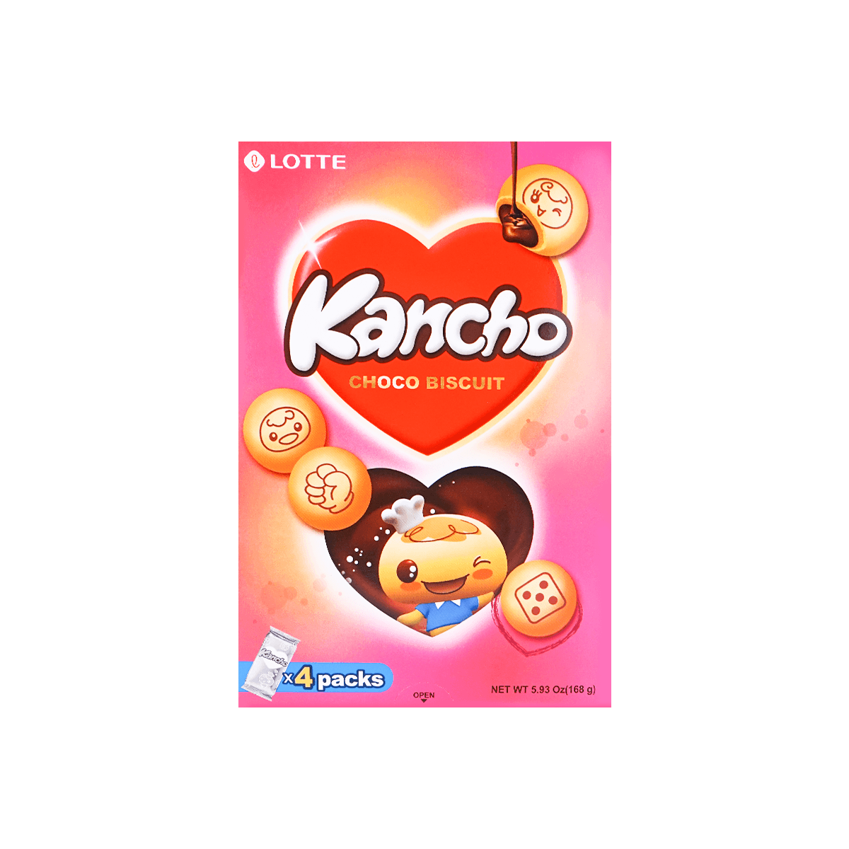 Kancho Chocolate-Filled Cookies - 4 Packs, 5.93oz