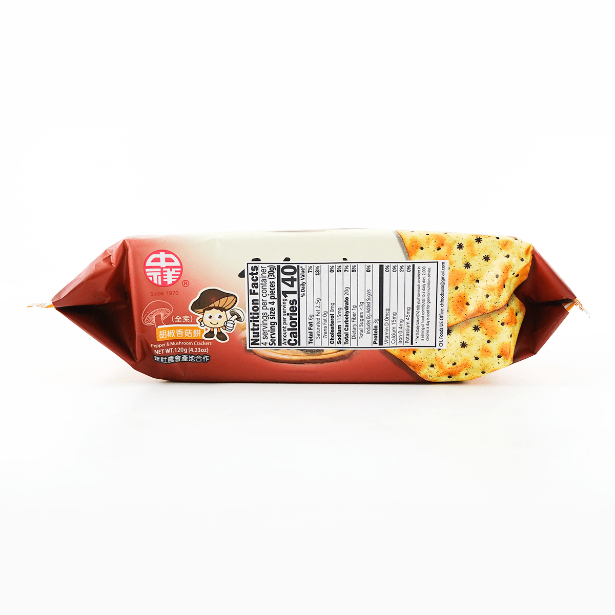 Savory Pepper & Mushroom Crackers, 4.23oz