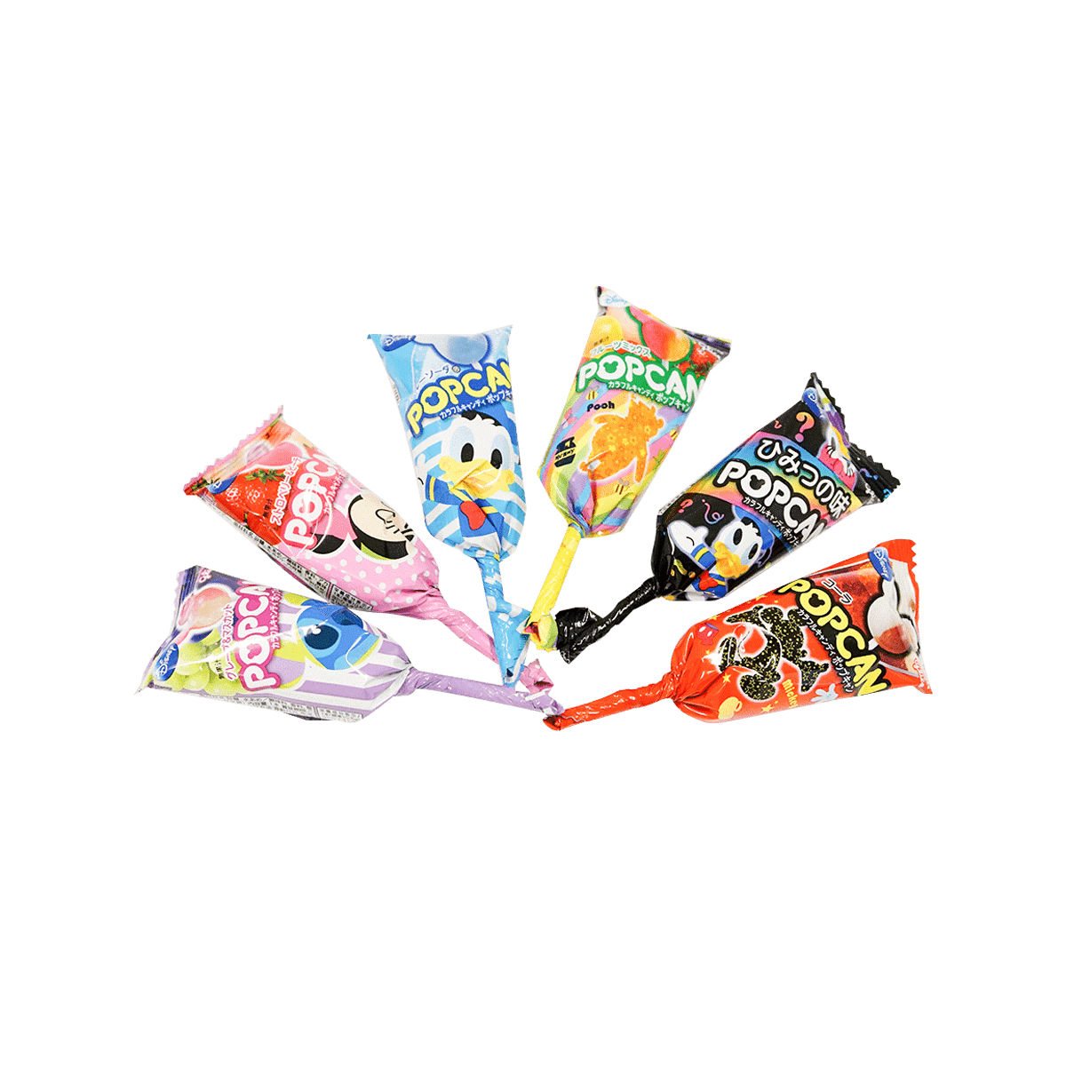 Disney Fruit Soda Lollipop - Japanese Candy, 10 Pieces