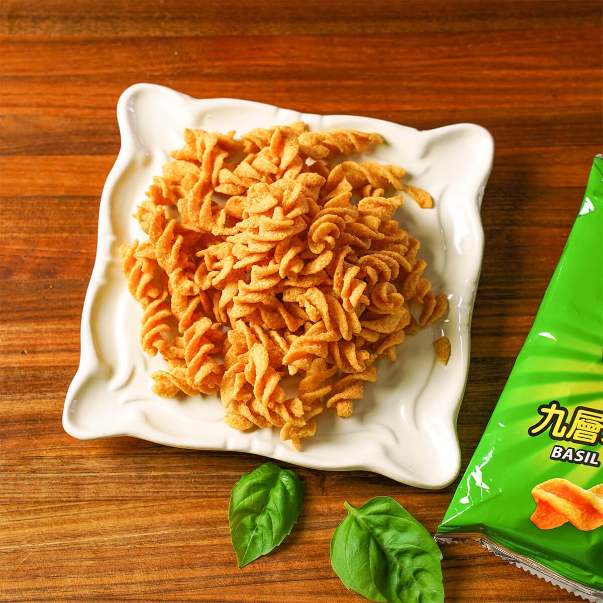 Crispy Pea Crackers - Basil Flavor, 1.7oz