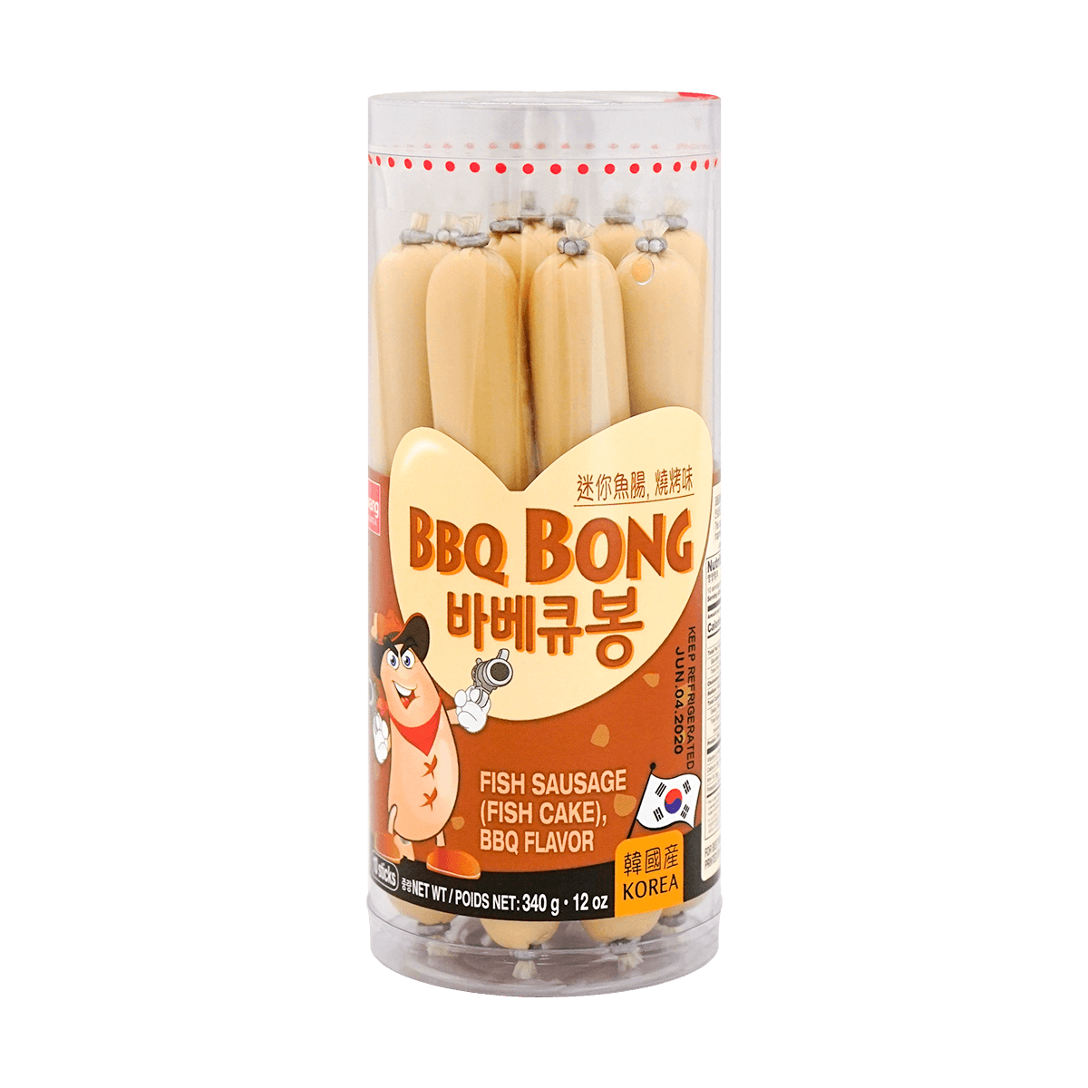 WANG Fish Cake Hot Chicken Flavor 10 Sticks 340g