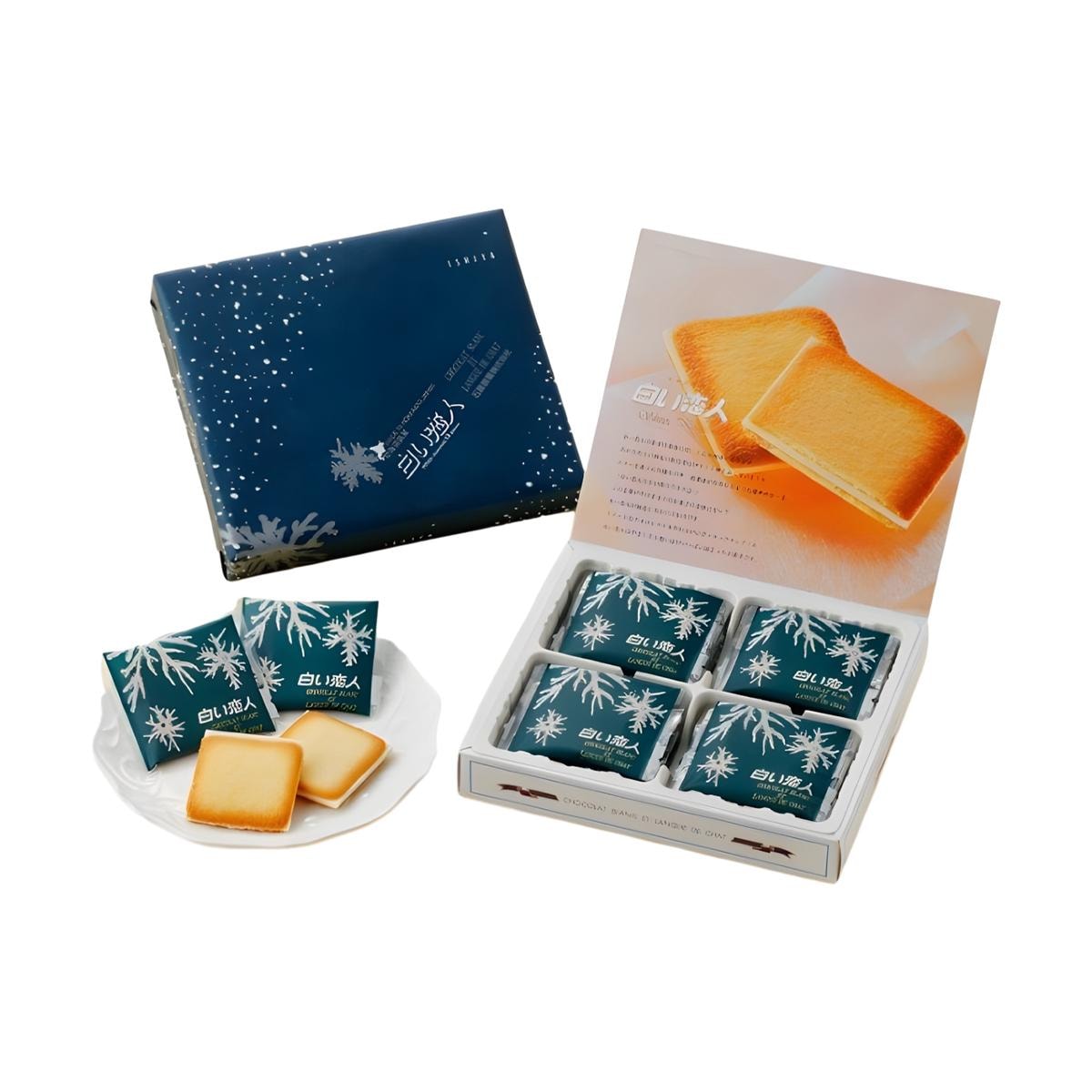 Shiroi Koibito White Chocolate Langue de Chat Sandwich Cookie Gift Box - 12 Pieces