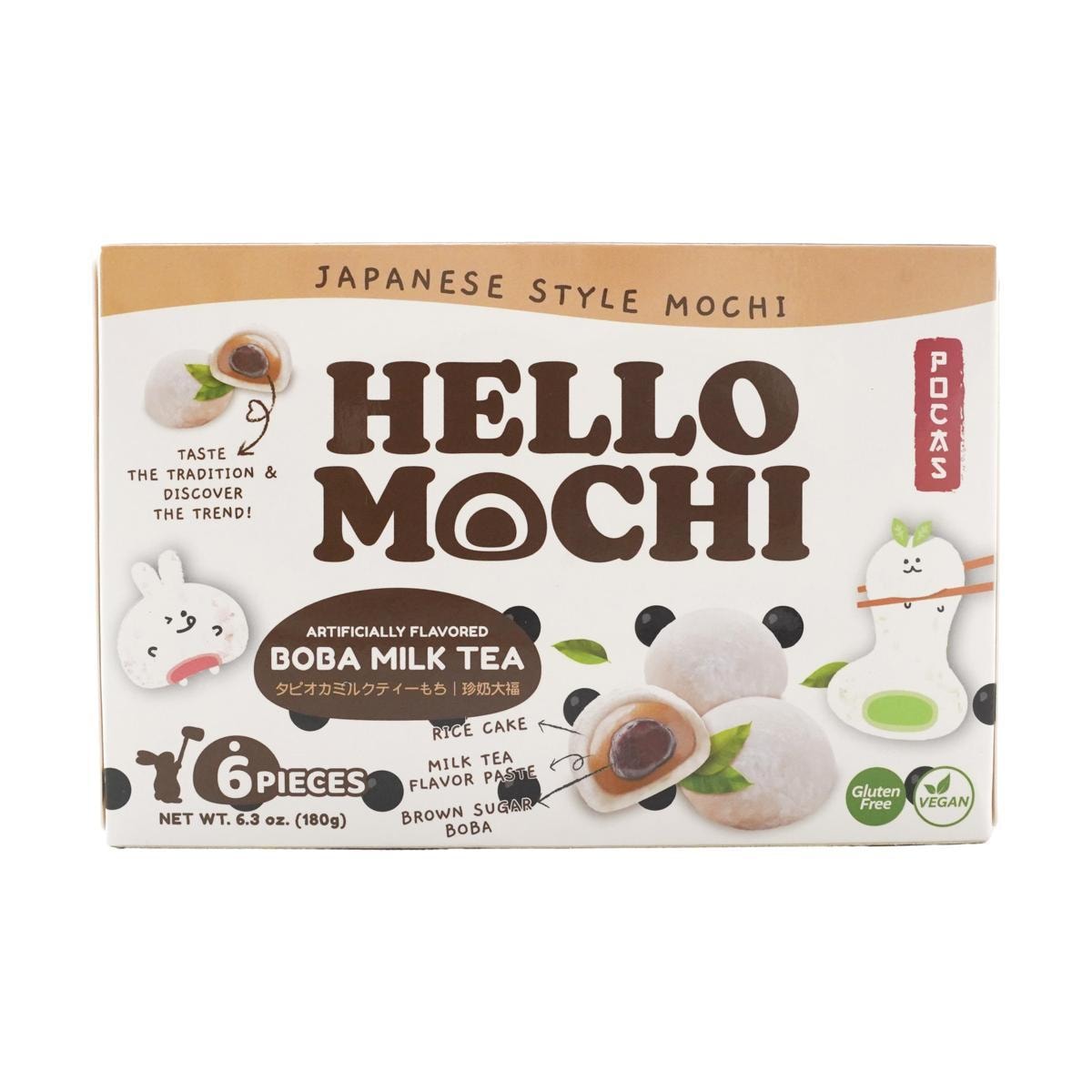 Hello Mochi Strawberry Mochi,Gluten Free Vegan,6pieces 6.3oz