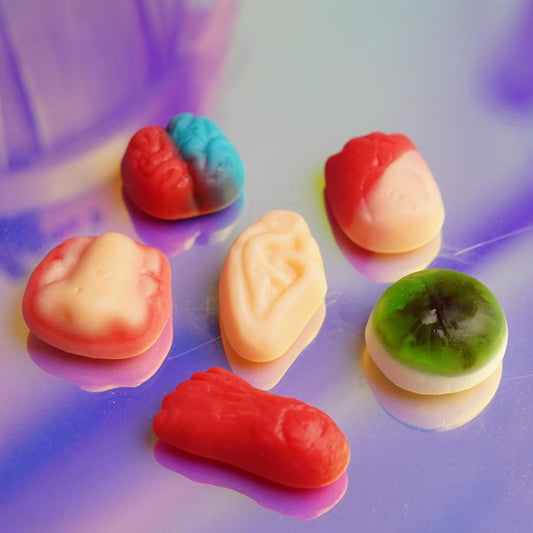 Jelly Gummy Candy Body Parts,Spooky Candy for Trick-or-Treat,9 oz