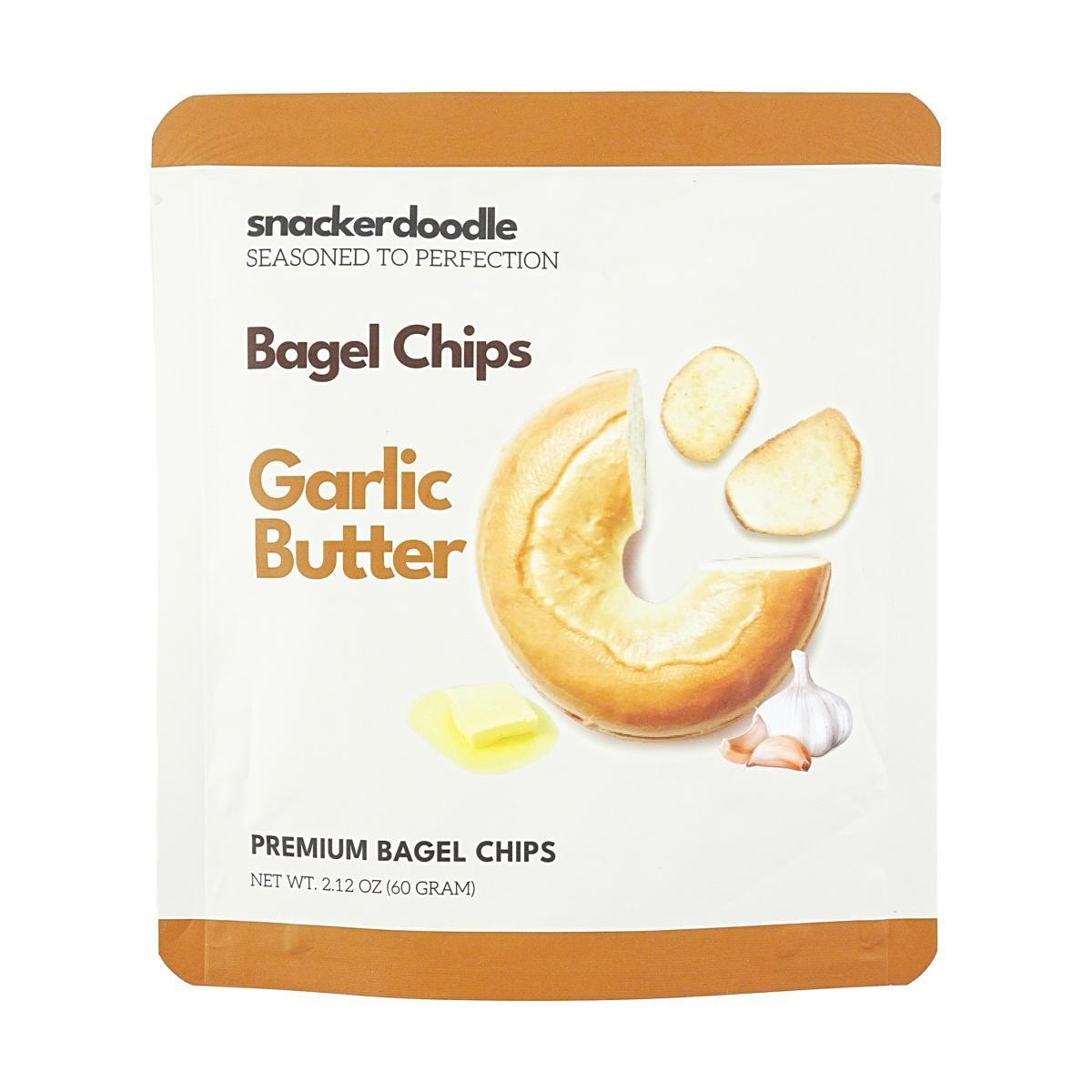 Garlic Butter Bagel Chips 2.12 oz*3 - 3 Packs