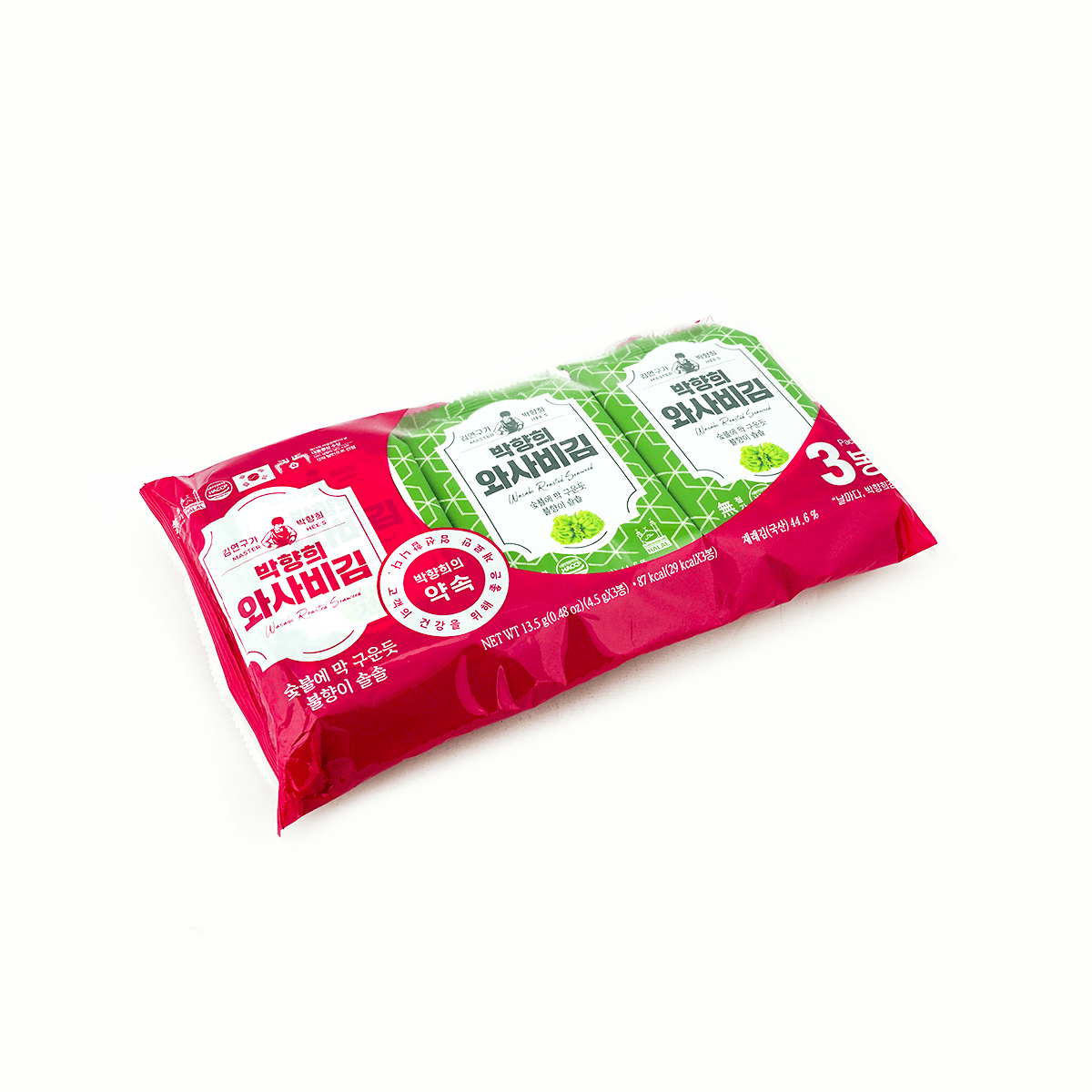 Wasabi Roasted Seaweed - 3 Packs* 0.15oz