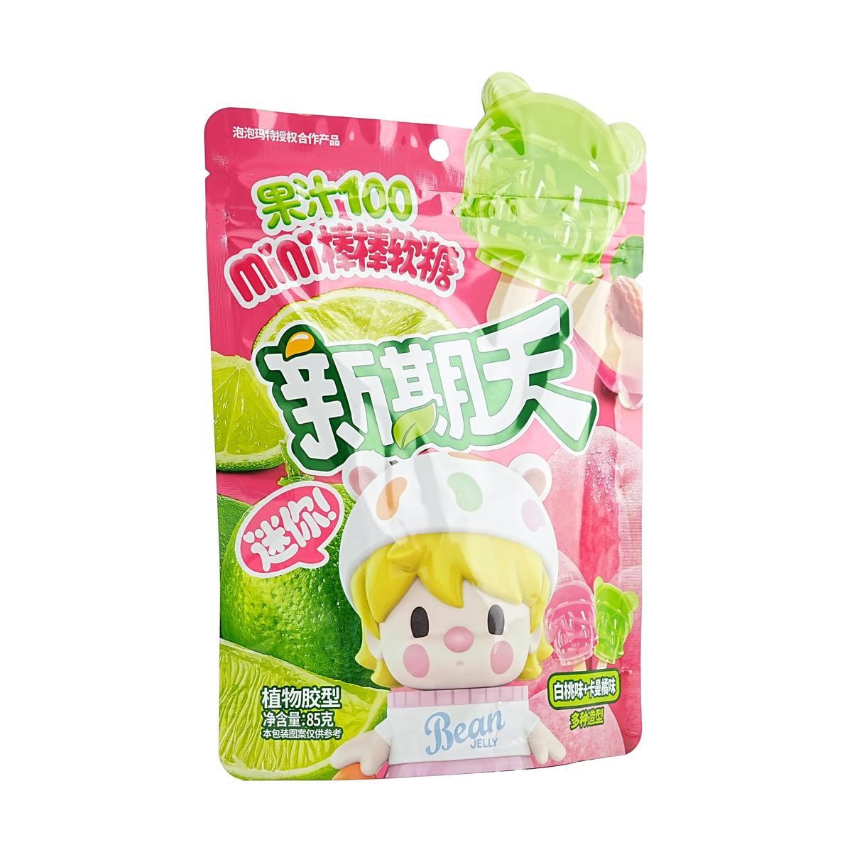 Mini Stick Peach & Kumquat  Jelly Gummy Candy - Bubble Mart, 3 oz Anime