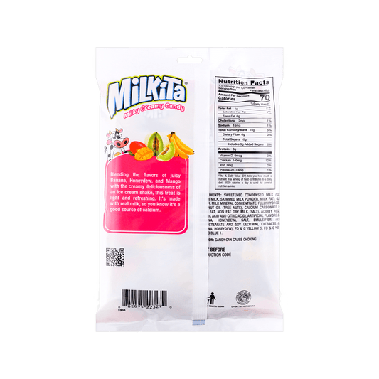Milky Creamy Candy Assorted Tropical Fruit Flavor 120g