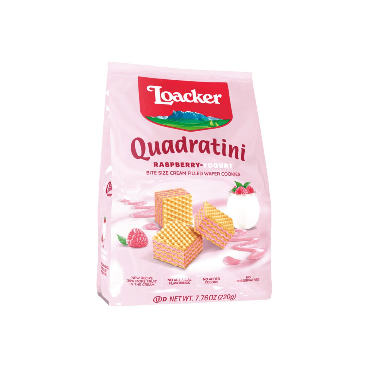 Raspberry Yogurt Quadratini Bite-Sized Wafer Cookies, 7.76oz